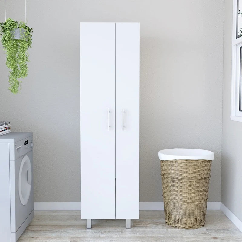 Armoire de garde-manger pour chambre à coucher, blanche