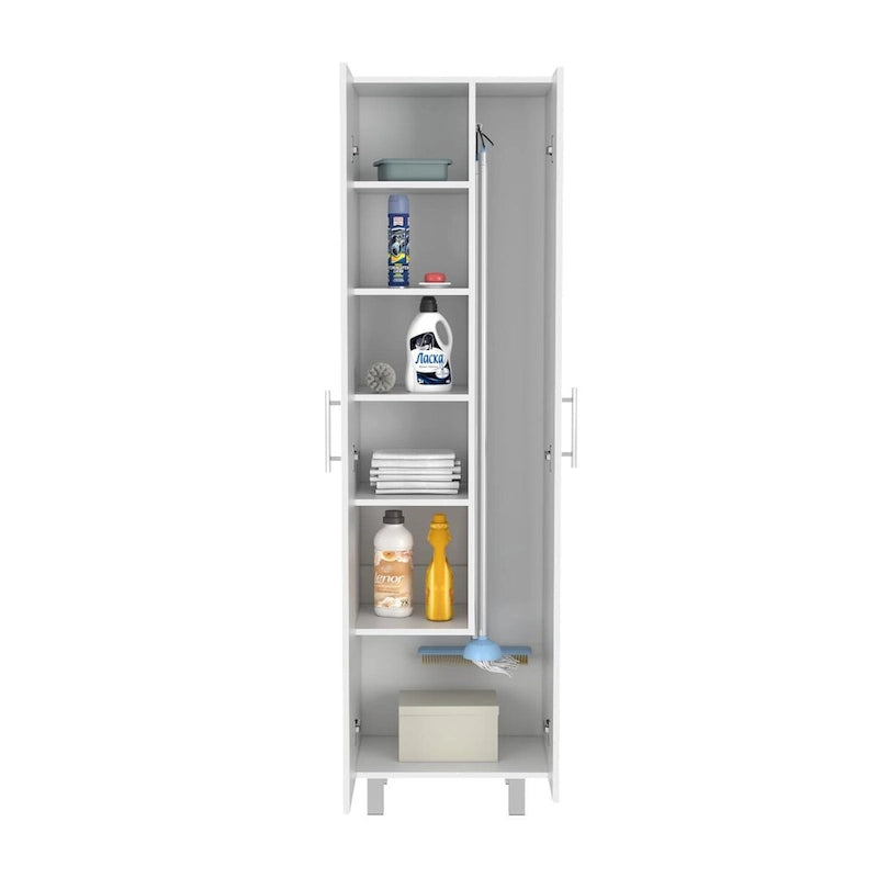 Armoire de garde-manger pour chambre à coucher, blanche