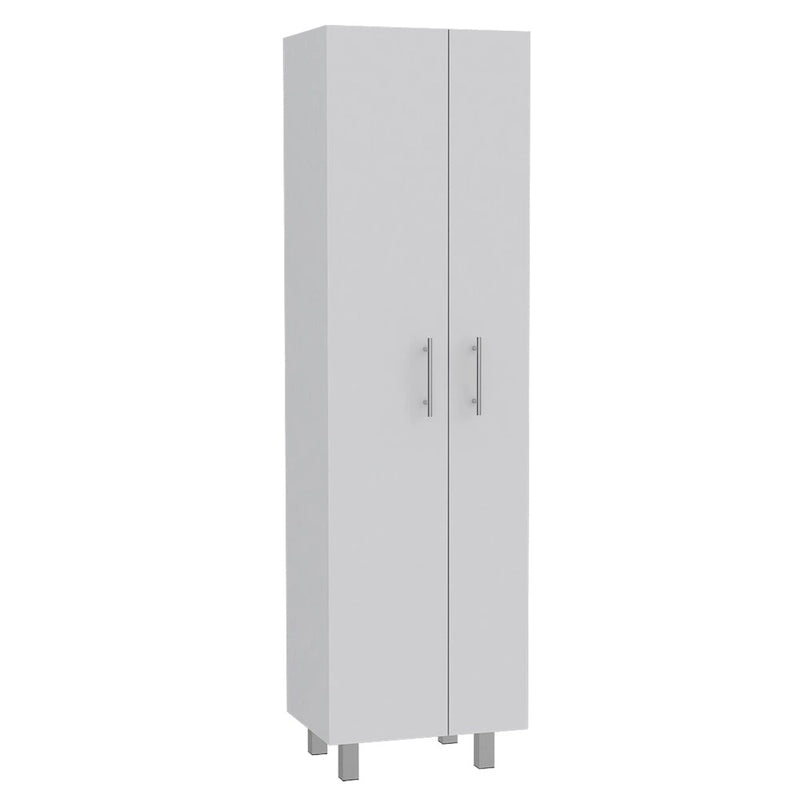 Armoire de garde-manger pour chambre à coucher, blanche