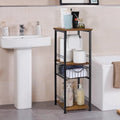 Étagère de rangement 3 niveaux pour serviettes de salle de bain avec porte-papier
