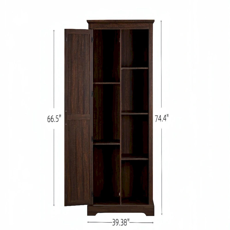 Meuble de rangement haut rustique avec porte de grange