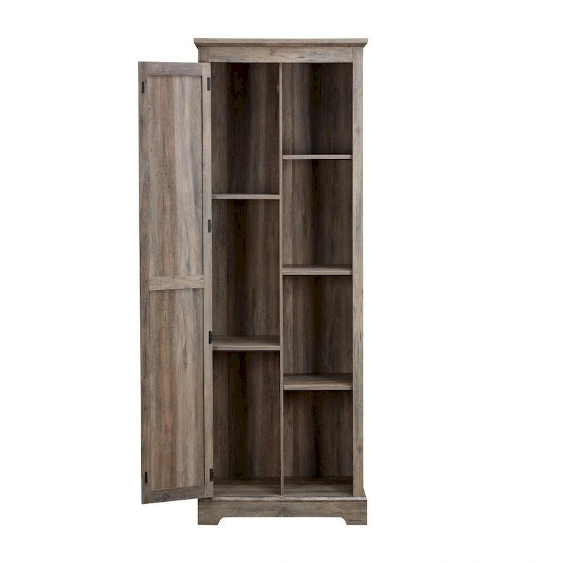 Meuble de rangement haut rustique avec porte de grange