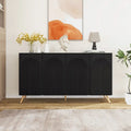 Buffet 4 portes sculpté 3D avec arche, meuble de rangement pour buffet