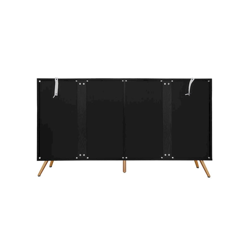 Buffet 4 portes sculpté 3D avec arche, meuble de rangement pour buffet
